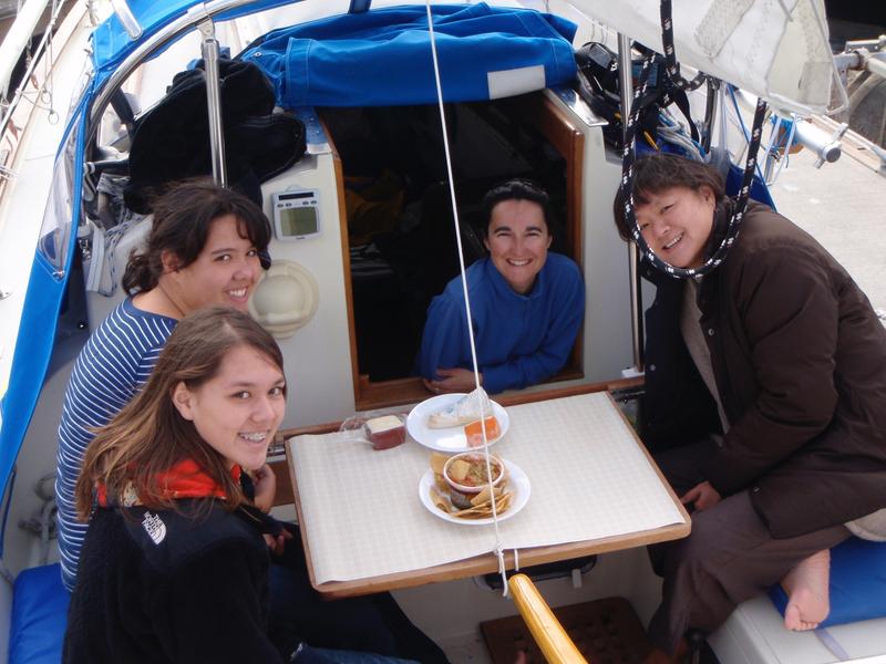 snack at cockpit table